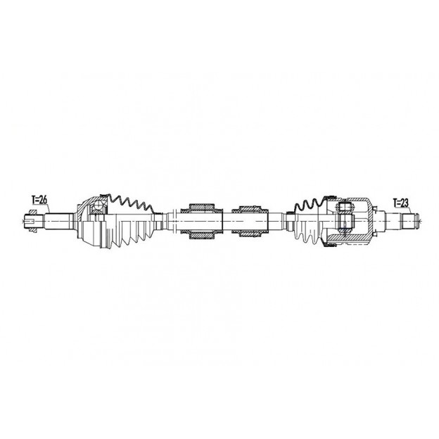 Полуоска NPW-TY-274 NTY