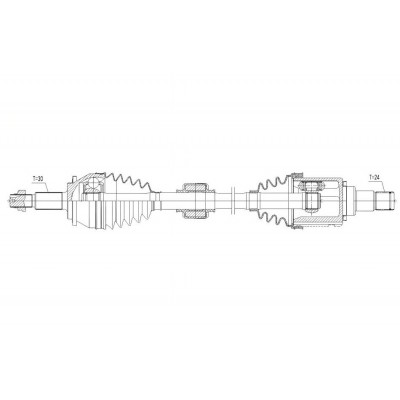 Полуоска NPW-TY-285 NTY