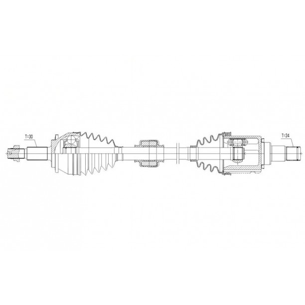 Полуоска NPW-TY-285 NTY